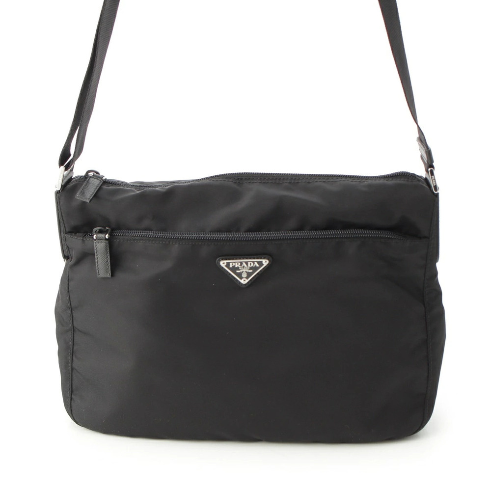 Prada Triangle Shoulder Bag Black